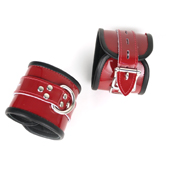 cherry bomb leather cuffs, available at goodvibes.com